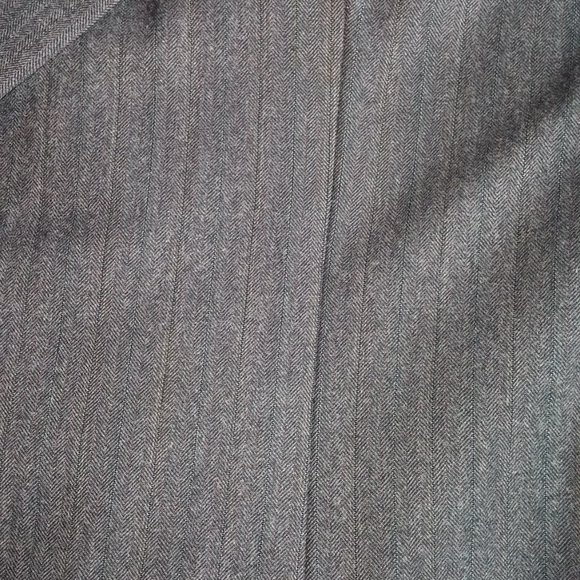 Hickey Freeman Boardman Wool Sport Coat Jacket Gray Herringbone 2 Button 44R - Picture 9 of 10